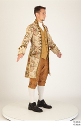 Whole Body Man White Historical Jacket Costume photo references